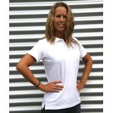 Lemon Soda Dames basic poloshirt - wit - korte mouw - getailleerd - katoen