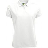 Lemon Soda Dames basic poloshirt - wit - korte mouw - getailleerd - katoen