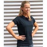 Lemon Soda Dames basic poloshirt - donkerblauw - korte mouw - getailleerd - katoen