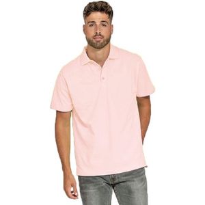 Lemon Soda Heren basic poloshirt - lichtroze - korte mouw - katoen - 220 gram