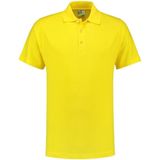 Lemon Soda Heren basic poloshirt - geel - korte mouw - katoen - 220 gram