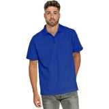 Lemon Soda Heren basic poloshirt - blauw - korte mouw - katoen - 220 gram