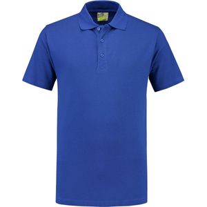 Lemon Soda Heren basic poloshirt - blauw - korte mouw - katoen - 220 gram