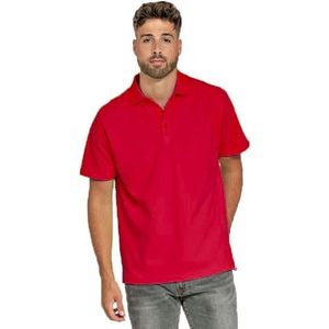 Lemon Soda Heren basic poloshirt - rood - korte mouw - katoen - 220 gram