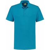 Lemon Soda Heren basic poloshirt - turquoise blauw - korte mouw - katoen - 220 gram