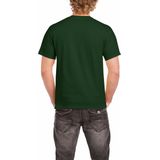 T-shirts donkergroen voor heren - zware 200gr kwaliteit - Basic shirts - Katoen - Korte mouwen