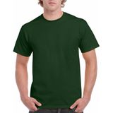 T-shirts donkergroen voor heren - zware 200gr kwaliteit - Basic shirts - Katoen - Korte mouwen