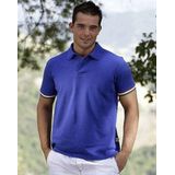 Blauw poloshirt in de kleuren van Italie voor heren