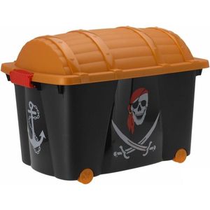 Piraten kist 60 x 40 x 42 cm - Kinderkamer piraat - Opbergkisten/opruimkisten/speelgoedkisten