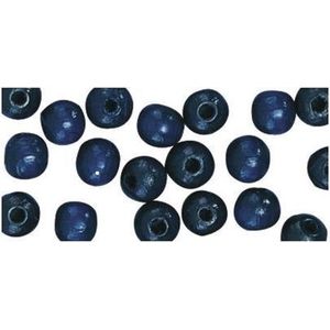 Donkerblauwe / Navy Hobby Kralen van Hout 10mm - 52 Stuks - DIY Sieraden Maken