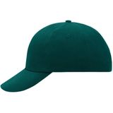 Donkergroene baseballcap - 6 panels pet - 100% katoen met klip sluiting - volwassenen