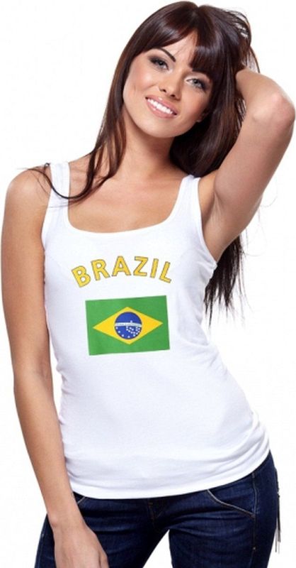 Witte dames tanktop Brazilie