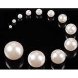 35x stuks glaskralen lichtroze parelmoerglans 10 mm - DIY sieraden maken - Kralen rijgen hobby materiaal