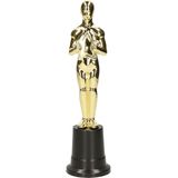 Gouden Filmster Beeldje van Plastic 22 cm - Perfecte Feestdecoratie voor Hollywood Feestjes!