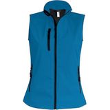 Softshell bodywarmer blauw voor dames - Waterproof/waterdichte sport vesten (36/48)
