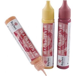 Rayher Wasliner kaarsstift 30 ml - Op kaarsen schrijven en decoreren - vloeibare wax Rood