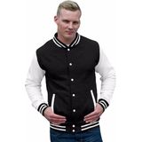 AWDis - College Jacket - Zwart - Heren - Katoen/Polyester