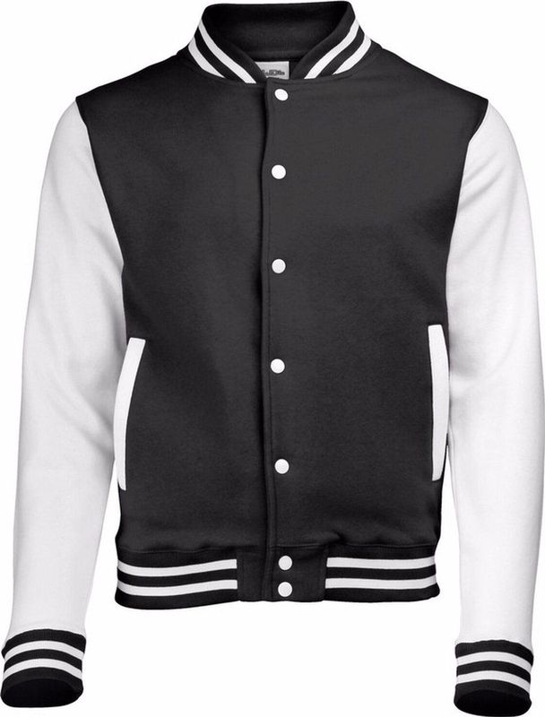 AWDis - College Jacket - Zwart - Heren - Katoen/Polyester