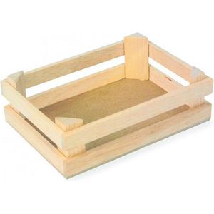 Set van drie houten kistjes 11 x 8 x 6 cm