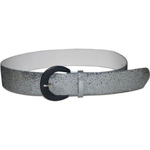 Carnaval verkleed glitter riem - zilver - lengte 110 cm - accessoires - volwassenen