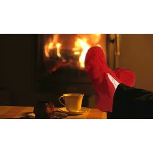 Warme wollen rode Spaanse sloffen/pantoffels voor dames/heren/volwassenen - Pantoffels