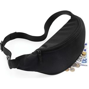 Heuptasje/buideltasje zwart 38 cm - festivaltasjes