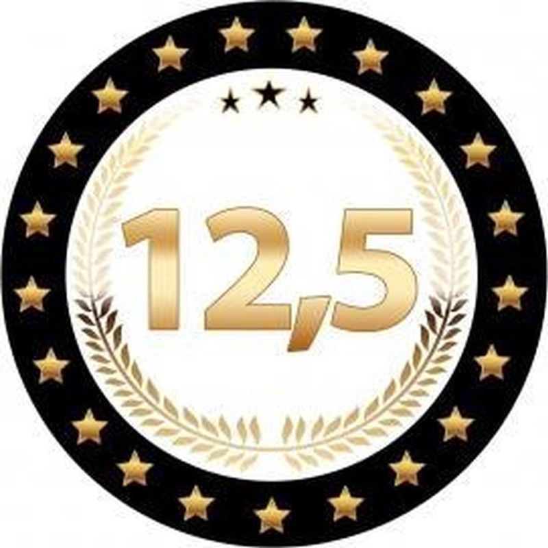Bierviltjes/onderzetters - 25x - 12,5 jaar - jubileum feest viltjes van karton