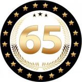 65 jaar Luxe bierviltjes/onderzetters - 25x stuks - 65 jarige feestartikelen