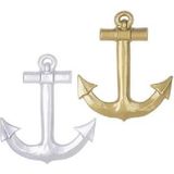 PVC Decoratie 3D Anker Goud