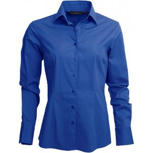 Overhemd - Blauw - 35% Katoen 65% Polyester - Lange Mouwen