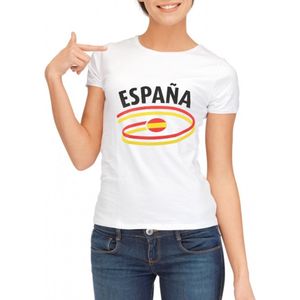 Spanje t-shirt voor dames met vlaggen print