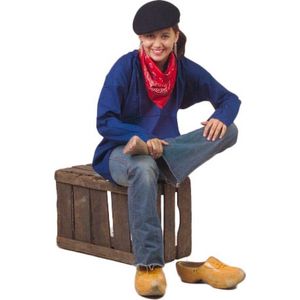 Boerenkiel - Blauw - 100% Polyester - Geschikt voor Volwassenen