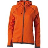 James and Nicholson - Fleece Jasje - Oranje - Dames - Met Capuchon