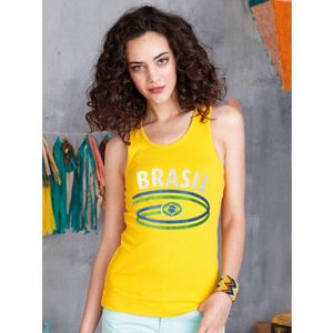 Gele dames tanktop Brasil L