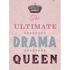 Metalen wand bordje Drama Queen