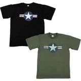 Legergroen USA Airforce logo t-shirt voor heren - Vintage kleding - Wereldoorlog kleding