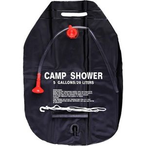 Mobiele camping douche waterzak 20 liter - Kamperen en outdoor sanitaire voorzieningen