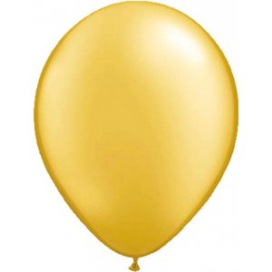 Ballonnen - 50x - metallic goud - 30 cm - feest ballonnen - versiering
