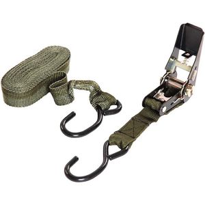 Legergroene nylon spanbanden 4,5 meter - Outdoor survival artikelen
