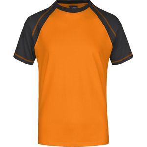 T-shirt - Oranje/Zwart - Katoen - Heren