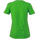 James Nicholson t-shirt v-hals - dames - lime groen - stretch - korte mouwen - katoen elasthan