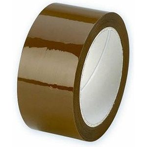 Klustape - Rollen Plakband - Bruin - Kunststof - 50 mm x 66 meter
