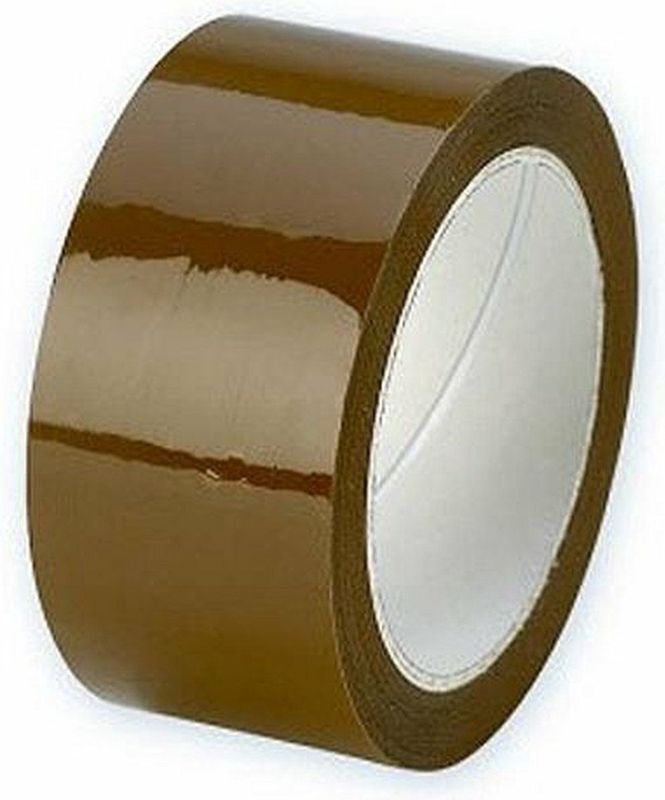 Klustape - Rollen Plakband - Bruin - Kunststof - 50 mm x 66 meter