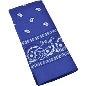 1x Blauwe zakdoek bandanas 54 x 53 cm - Verkleedattributen