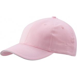 Lichtroze baseball cap 100% katoen voor volwassenen - Roze petjes