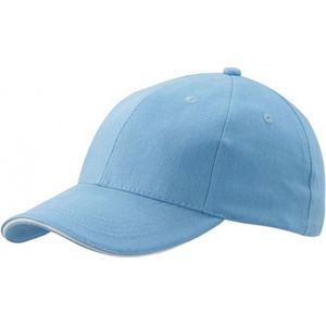 Lichtblauwe baseball cap 100% katoen voor volwassenen - Blauwe petjes