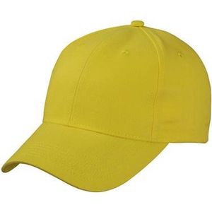 Baseball cap 6-panel geel voor volwassenen