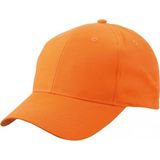 6 panel baseball cap oranje