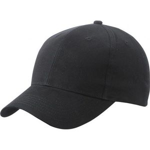 Baseball cap 6-panel zwart voor volwassenen - Cap
