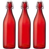 Bormioli Rocco - Giara - Waterfles - Rood - 1000 ml - Beugeldop
